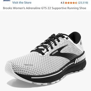Brooks Adrenaline GTS 22 Black and White Sneakers